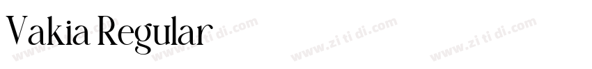 Vakia Regular字体转换